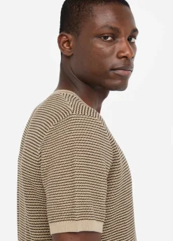 Liu Jo T-shirt jacquard en coton et soie|Homme Pulls Et Sweaters