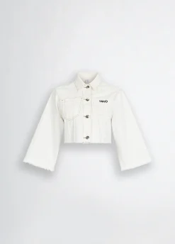 Liu Jo Veste cropped avec col en jean|Femme Manteaux