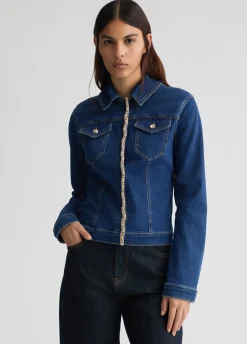 Liu Jo Veste en denim avec strass|Femme Manteaux|Vestes
