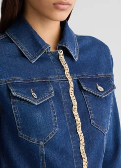 Liu Jo Veste en denim avec strass|Femme Manteaux|Vestes
