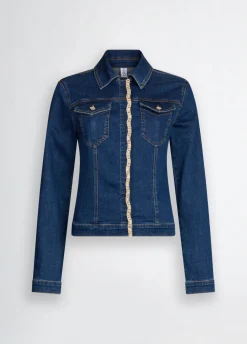 Liu Jo Veste en denim avec strass|Femme Manteaux|Vestes