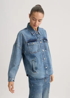 Liu Jo Veste en denim avec strass|Femme Vestes