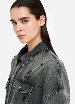 Liu Jo Veste en denim avec strass|Femme Vestes