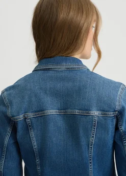 Liu Jo Veste en toile denim avec zip|Femme Manteaux|Vestes