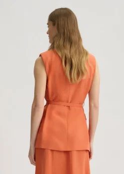 Liu Jo Veste sans manches en lin mélangé|Femme Vestes|Tailleurs