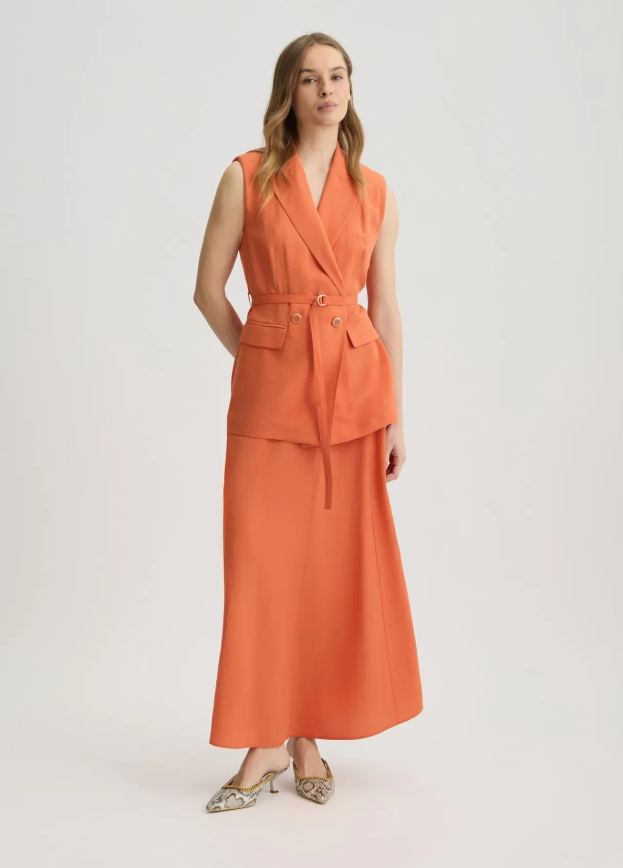 Liu Jo Veste sans manches en lin mélangé|Femme Vestes|Tailleurs