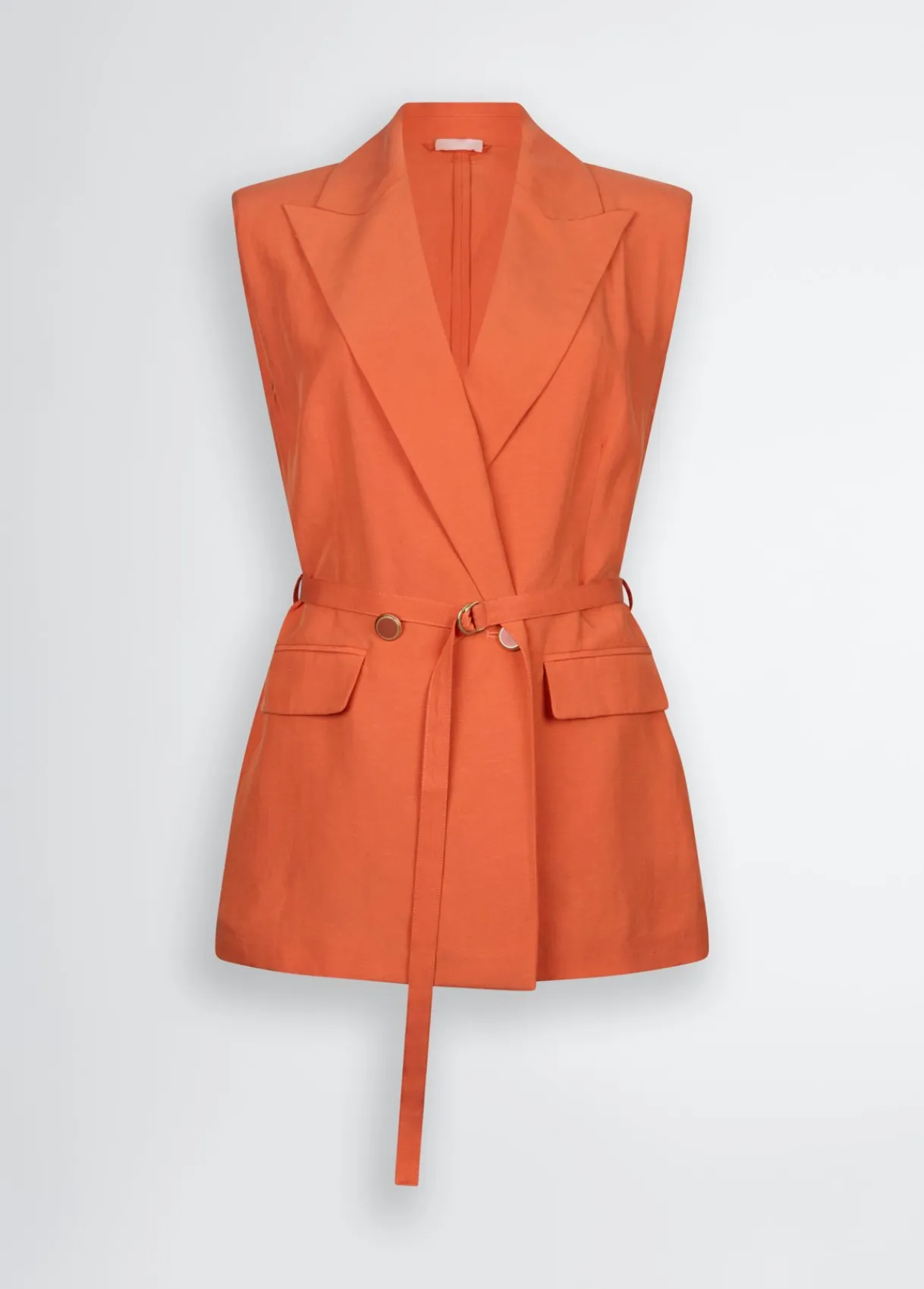 Liu Jo Veste sans manches en lin mélangé|Femme Vestes|Tailleurs