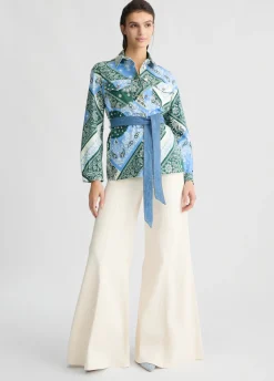 Liu Jo Veste surchemise en coton imprimé|Femme Vestes|Tailleurs